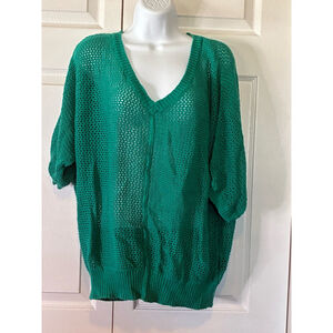 Women's Westbound Green Knit Sweater Size XL